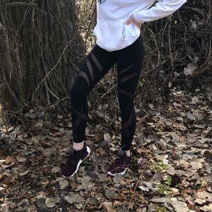 Lululemon mesh striped leggings